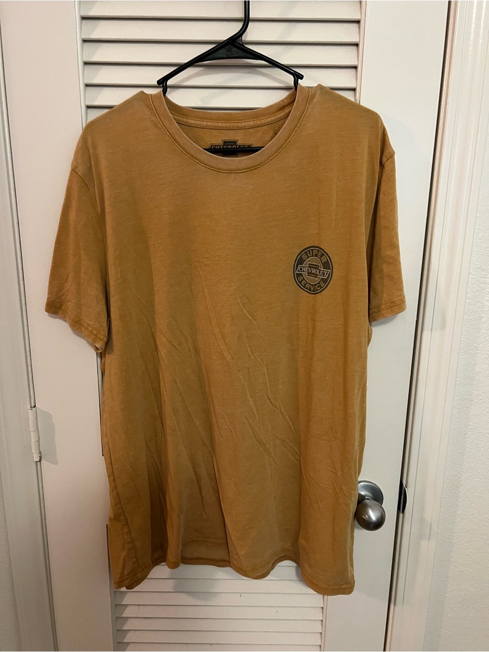 Lucky Brand Short-Sleeve Tee in Tan with Chest Logo